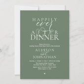 Sage Happily Ever After Dinner Modern Wedding 招待状 (正面)