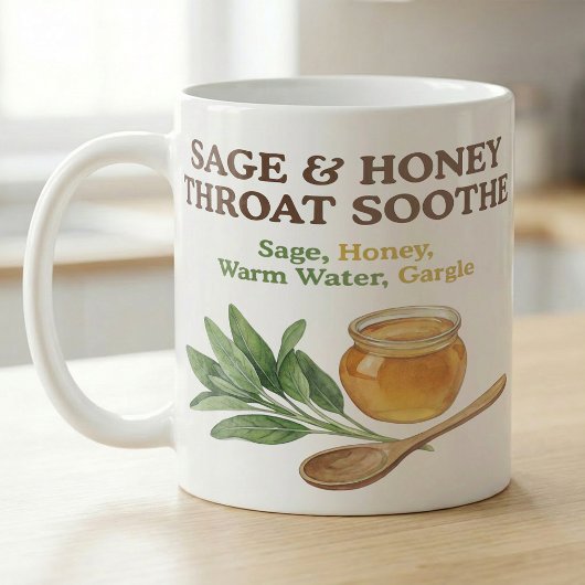 Sage Honey Throat Comfort Tea Recipe コーヒーマグカップ