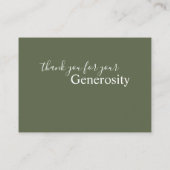 Sage Honeymoon Fund Registry Enclosure Card エンクロージャーカード (裏面)