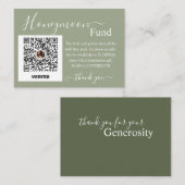 Sage Honeymoon Fund Registry Enclosure Card エンクロージャーカード (正面/裏面)