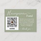Sage Honeymoon Fund Registry Enclosure Card エンクロージャーカード (正面)