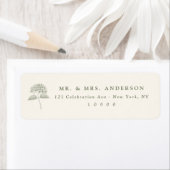 Sage Hydrangea Vintage Wedding Details ラベル (インサイチュ)