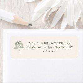 Sage Hydrangea Vintage Wedding Details ラベル