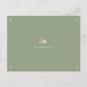 Sage & Ivory | おしゃれな結婚式のRSVP返信はがき ポストカード (正面)