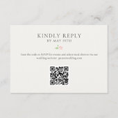 Sage & Ivory | Chic Floral QR RSVP Response Card (正面)