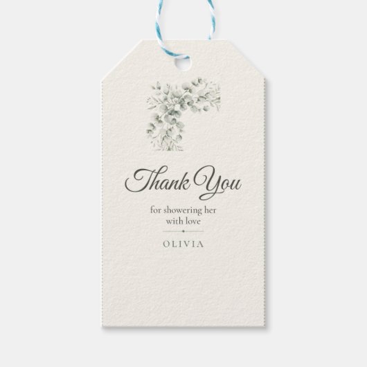 Sage & Lace ギフトタグ - Thank You (正面)