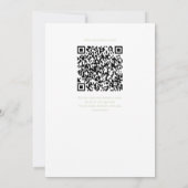 Sage Laurel Monogram Wedding Invitation QR Code  招待状 (裏面)