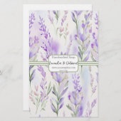 Sage & Lavendar水彩石鹸ラップ紙シート (正面/裏面)