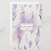 Sage & Lavendar水彩石鹸ラップ紙シート (正面/裏面)