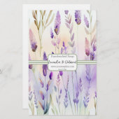 Sage & Lavendar水彩石鹸ラップ紙シート (正面/裏面)