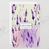 Sage & Lavendar水彩石鹸ラップ紙シート (正面/裏面)