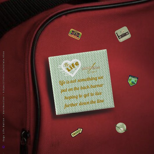 Sage Life Button by Poet Adiela Akoo 缶バッジ