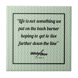 Sage Life Ceramic Tile by Adiela Akoo タイル