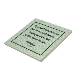 Sage Life Ceramic Tile by Adiela Akoo タイル