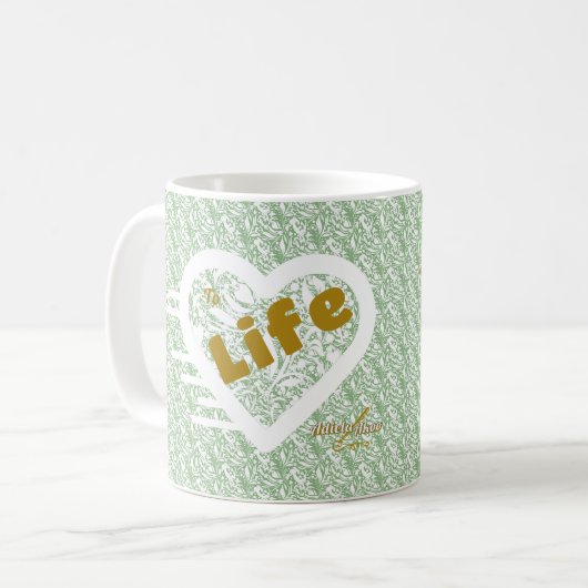 Sage Life Mug by Poet Adiela Akoo コーヒーマグカップ (正面左)