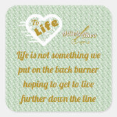 Sage Life Sticker by Poet Adiela Akoo スクエアシール (正面)