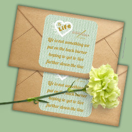 Sage Life Sticker by Poet Adiela Akoo スクエアシール