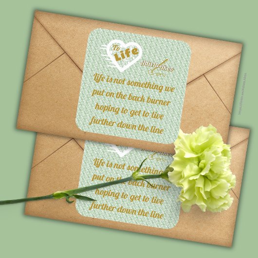 Sage Life Sticker by Poet Adiela Akoo スクエアシール