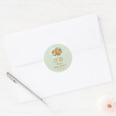 Sage Little Pumpkin Baby Shower Round Sticker Fall ラウンドシール (封筒)