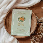 Sage Little Pumpkin Baby Sprinkle 招待状