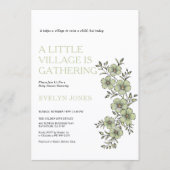 Sage Little Village ベビーシャワー招待状 - 両面 招待状 (正面)