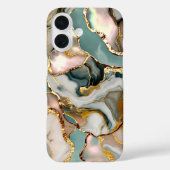 Sage Marble Phone Case Gold Abstract Luxury Case-Mate iPhoneケース (裏面)