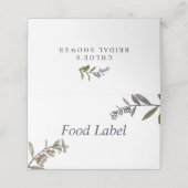 Sage & Mauve（植物学） |結婚の食品ラベル プレイスカード (外部開封)