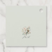 Sage Meadow Botanical Wedding Favor Tag フェイバータグ (裏面)