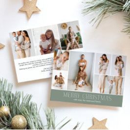 SAGE Merry Christmas chic 9 Collage Multi Photo  シーズンカード