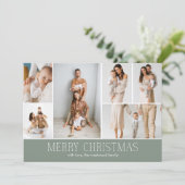 SAGE Merry Christmas chic 9 Collage Multi Photo シーズンカード (スタンド正面)