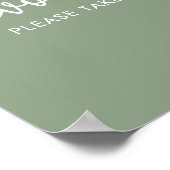 Sage Minimalistスクリプトブライダルシャワーの支持 ポスター (角)