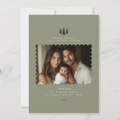 Sage Minimalist写真モダンクリスマスカード シーズンカード (正面)