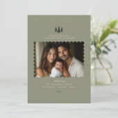 Sage Minimalist写真モダンクリスマスカード シーズンカード (スタンド正面)