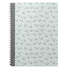 Sage Minimalist Cat Line Art Notebook ノートブック
