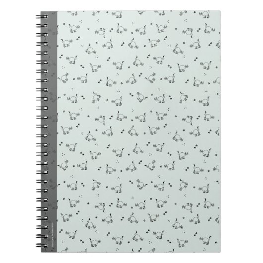 Sage Minimalist Cat Line Art Notebook ノートブック (正面)