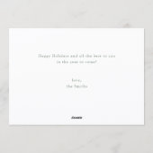 Sage Minimalist Elegant Script Merriest Christmas シーズンカード (裏面)