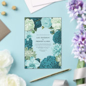 Sage Mint, Ocean Teal & Ice Bluebell Wedding アクリル招待状 (インサイチュ (ウェディング))