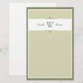 Sage Monogram文具 便箋 (正面/裏面)