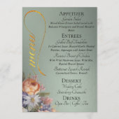 Sage - Monogram, Wildflowers & Thank You  メニュー (正面)