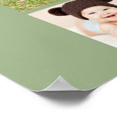 Sage Monthly Photoベビー1st Birthday ポスター (角)