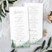 Sage Mountain Forest Rustic Wedding Programs メニュー