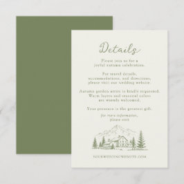 Sage Mountain Wedding Details Enclosure Card エンクロージャーカード