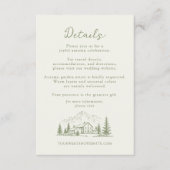 Sage Mountain Wedding Details Enclosure Card エンクロージャーカード (正面)