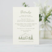 Sage Mountain Wedding Details Enclosure Card エンクロージャーカード (スタンド正面)