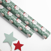 Sage Mr. & Mrs. Claus Christmas Wrapping Paper  ラッピングペーパー