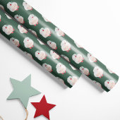 Sage Mrs. Claus Faces Christmas Wrapping Paper ラッピングペーパー
