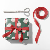 Sage Mrs. Claus Faces Christmas Wrapping Paper ラッピングペーパー
