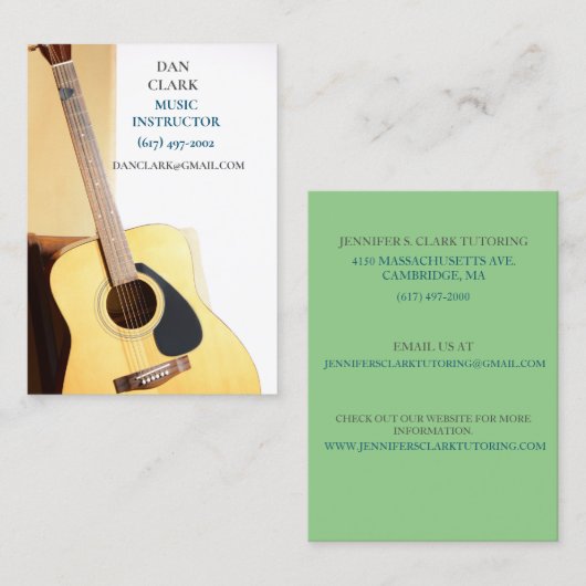 Sage Music先生/ミュージシャン/アコースティックギター 名刺 (正面/裏面)