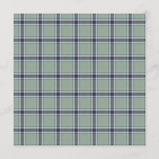 Sage & Navy Plaid Color Palette Card 招待状 (裏面)
