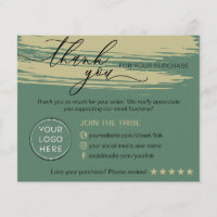 Sage Ocher Online Store Small Business Thank you